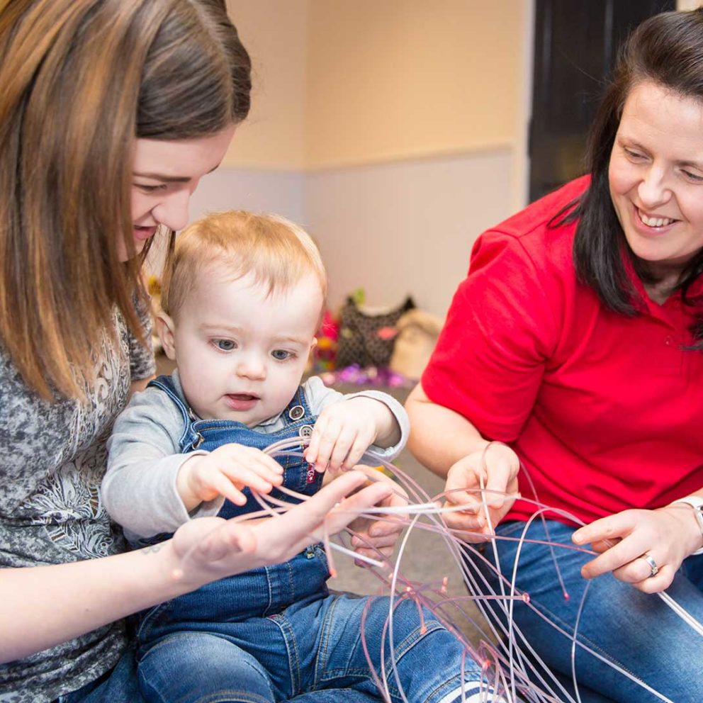Aoife and mum and toddler laughing at our Toodlers Group