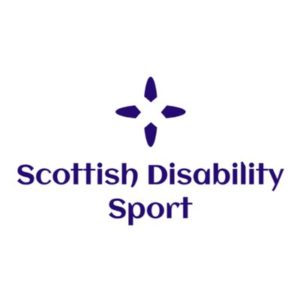 Purple scottish disability sport logo with icon