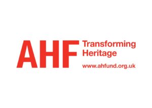 Architectural Heritage Fund logo. Text reads AHF Transforming Heritage www.ahfund.org.uk