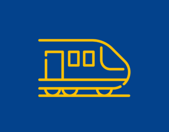 Line drawing of a train