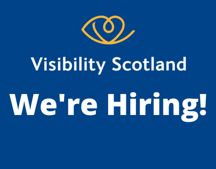 Visibility Scotland logo and text reading "We're Hiring!"