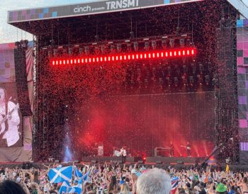 The view from the accessibility viewing platform of Lewis Capaldi at TRNSMT 2022