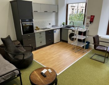 The completed independent living flat.