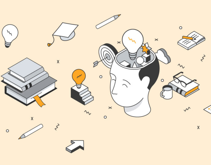 Artistic depiction of knowledge in a person's mind